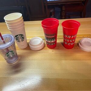Starbucks Reusable Cups Lot (9)